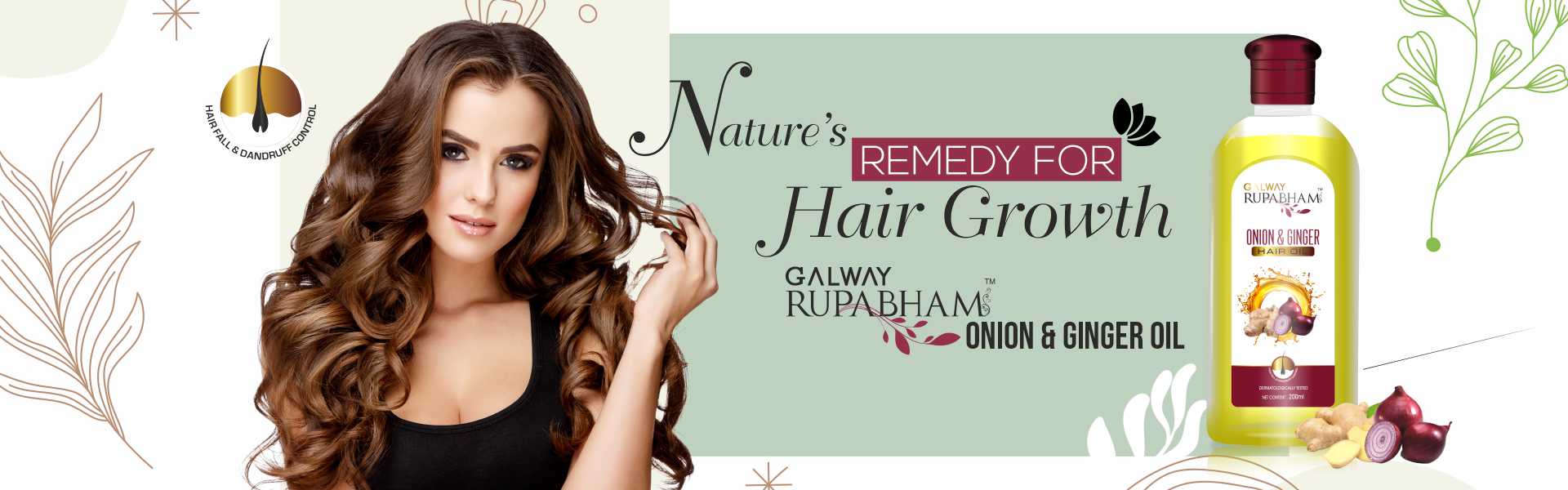 alt="Galway Rupabham Onion and Ginger Hair Oil – Anti-Hair Fall Herbal Solution"