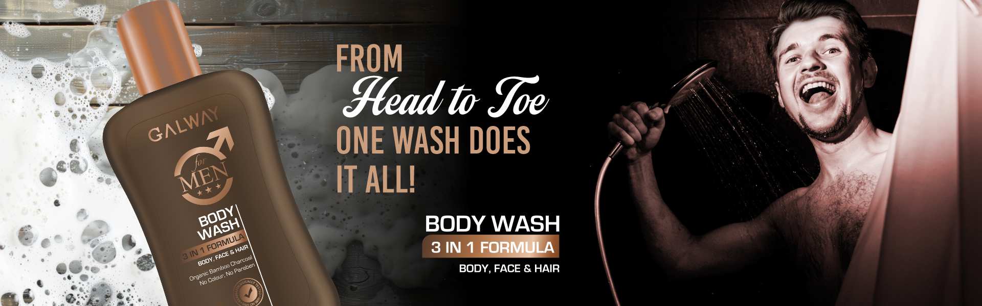 Galway 3-in-1 Body Wash – Cleanse, Refresh & Nourish for Hair, Face & Body