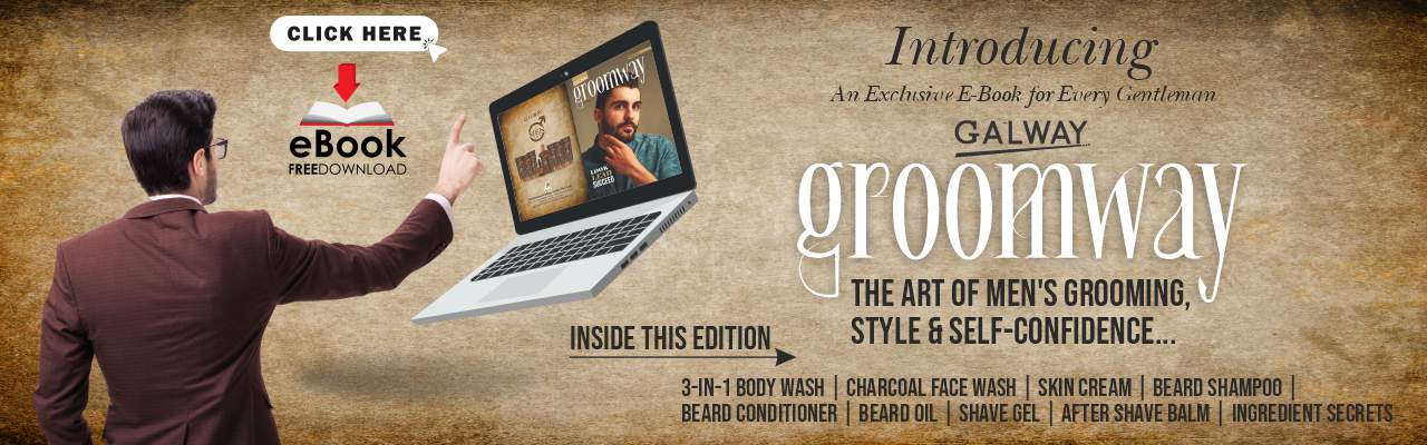 Galway Groomway Vol. 1 cover featuring men's grooming, personal care, grooming tips, and lifestyle content.