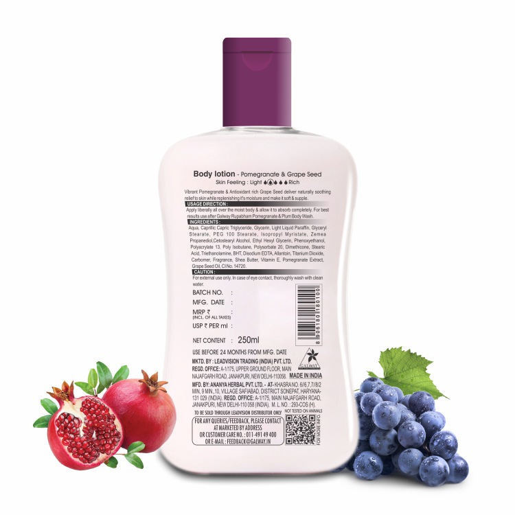 Body Lotion Pomegranate and Grape Seed