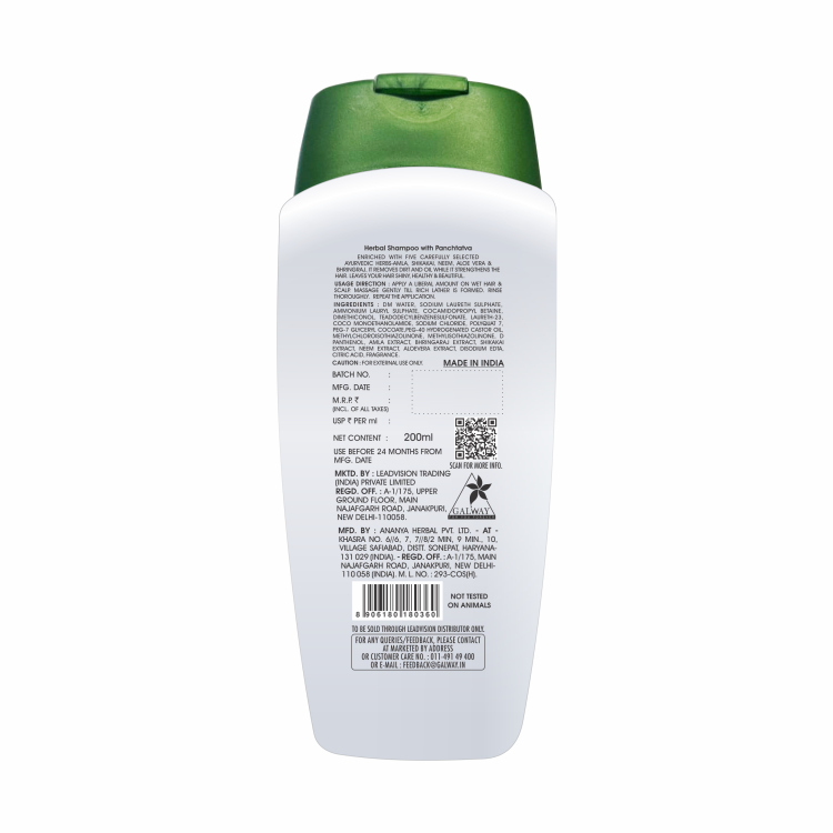 Herbal Hair Shampoo With Panchtatav
