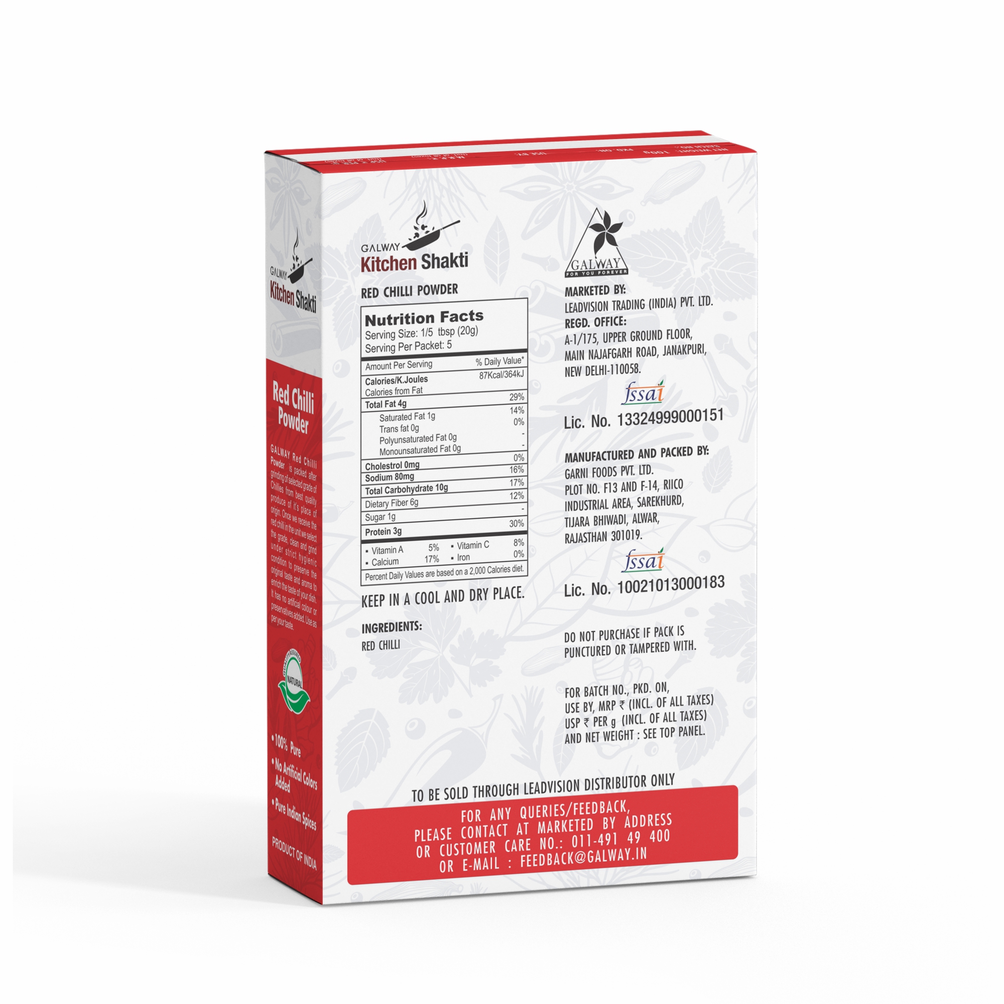 Galway kitchen shakti Red Chilli Powder