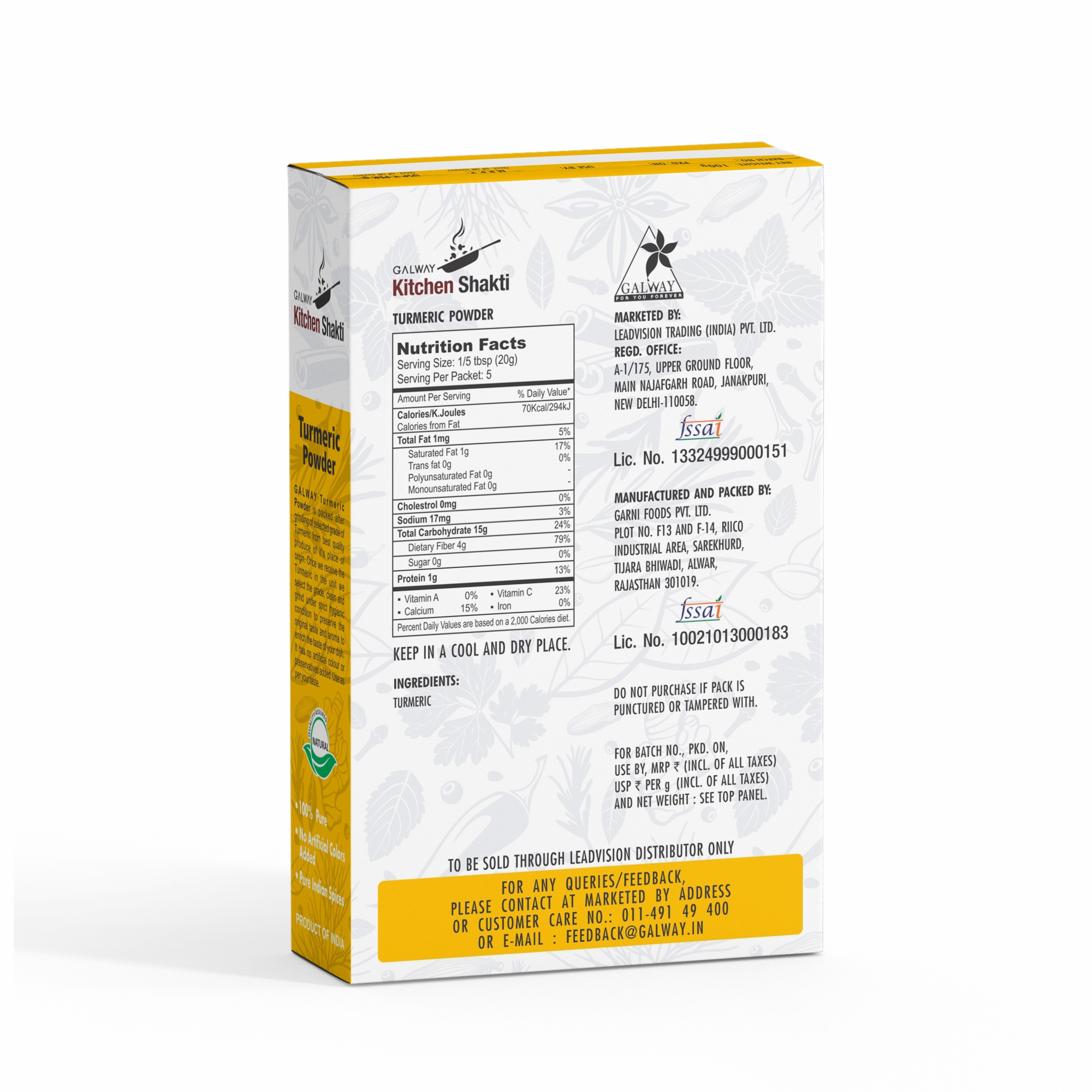 Galway kitchen shakti Turmeric Powder